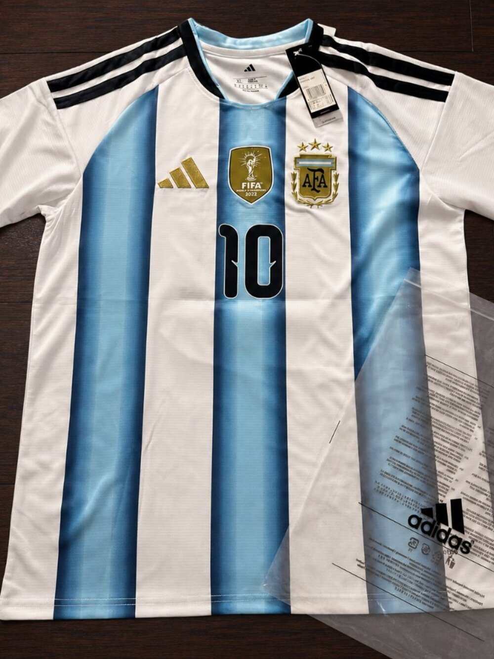 Adidas Lionel Messi #10 Argentina 2022 World Cup Home Jersey FIFA Champions NWT - Picture 2 of 4